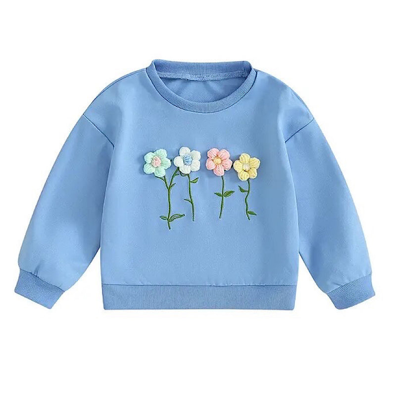 Sally Blue Floral Sweater