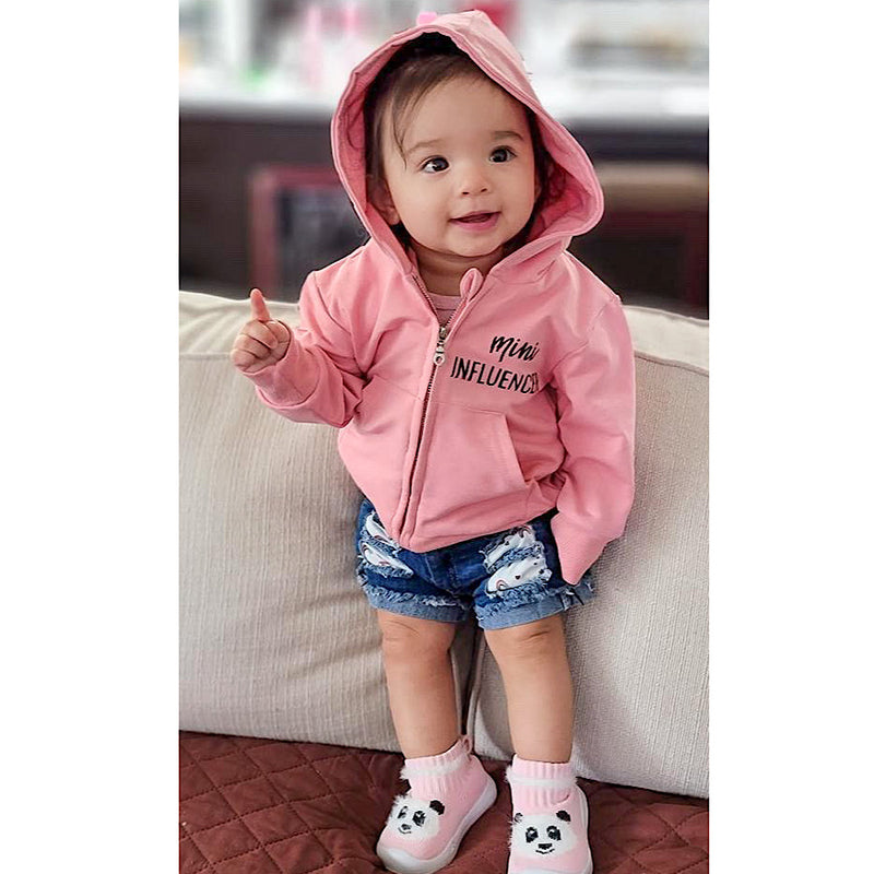 Mini Influencer Hooded Jacket - Pink