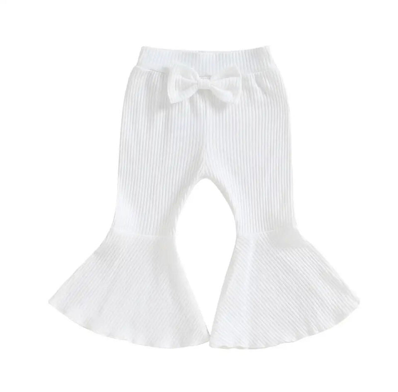 Bowknot Bell Bottoms - White