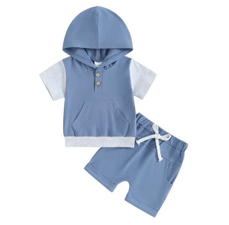 Isaiah Hooded 2 Piece - Blue
