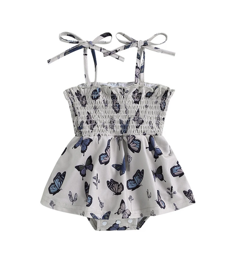 Butterfly Ruched Romper