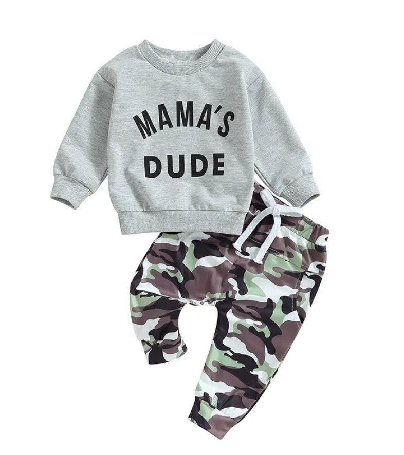 Mama's Dude Camouflage 2 Piece