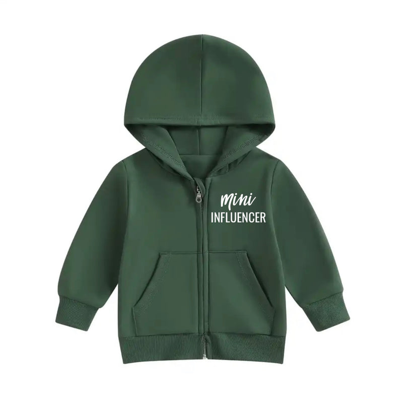 Mini Influencer Hooded Jacket - Green