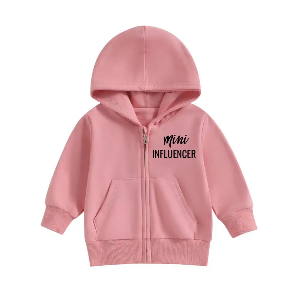 Mini Influencer Hooded Jacket - Pink