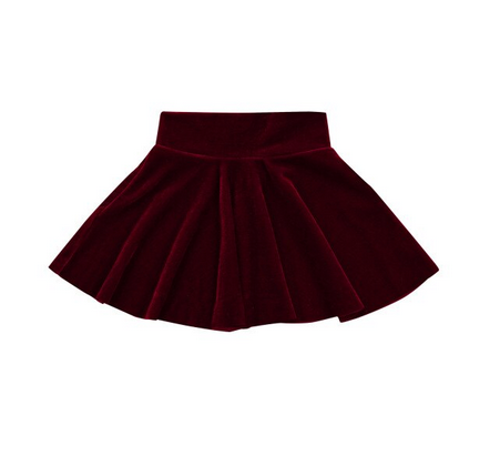 Velvet Holiday Skirt - Maroon *