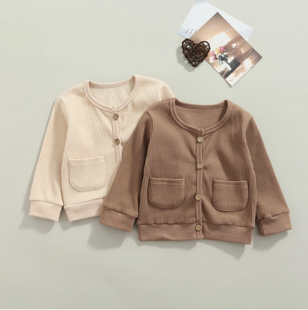 Button Up Cardigan - Brown