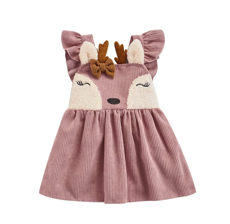 Reindeer Corduroy Dress *