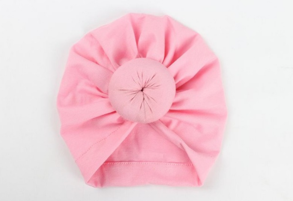 Baby Turban Beanie - Pink