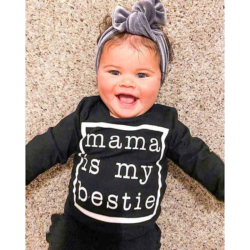 Mama Is My Bestie Sweater - Black