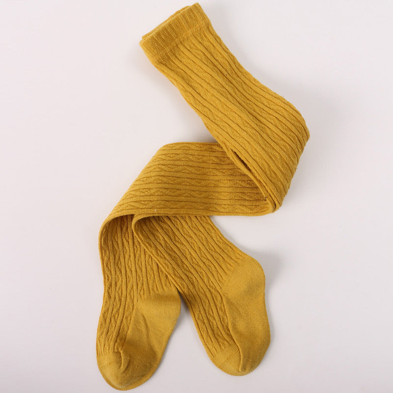Knit Tights - Mustard