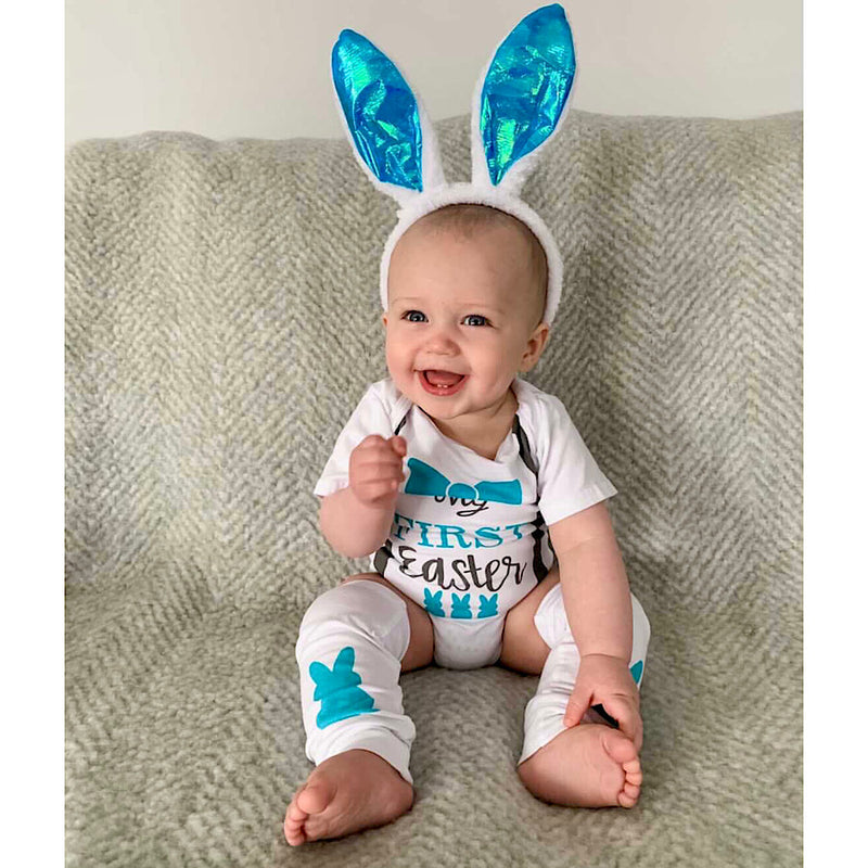 My 1st Easter Suspender and bow onesie set