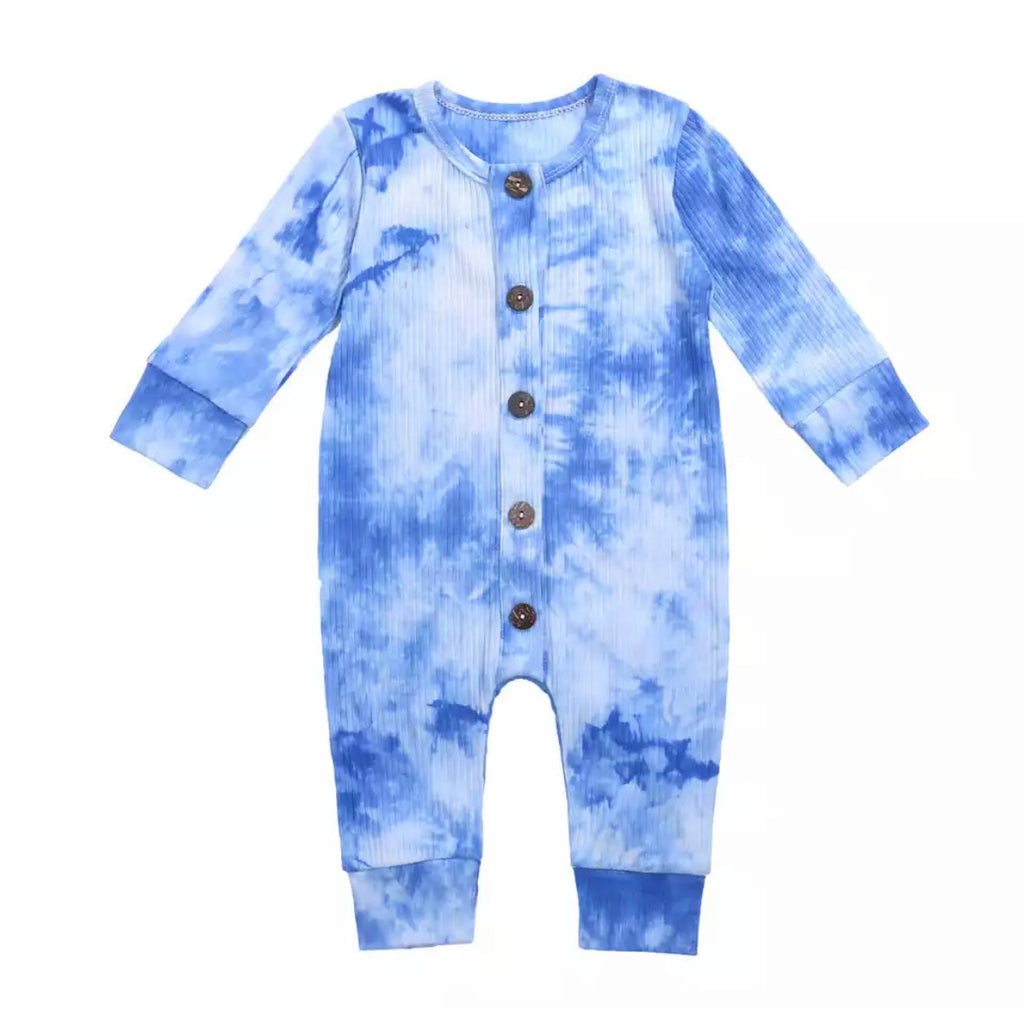 Tie Dye Baby Romper - Blue