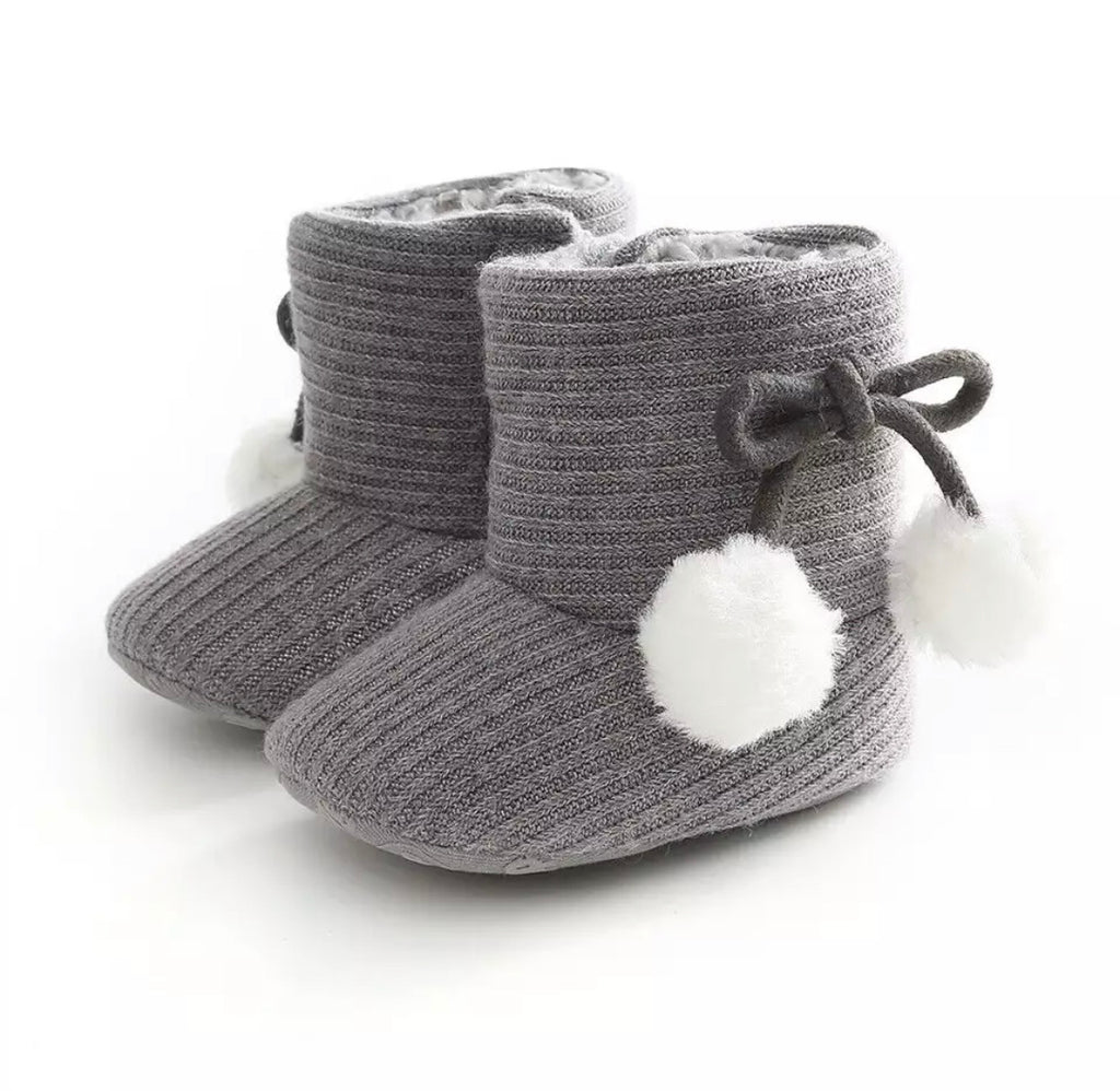 Baby Girl Boots - Gray