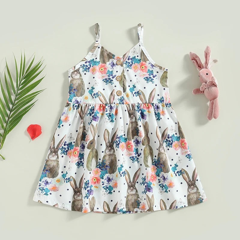 Easter Rabbit Printed Dress