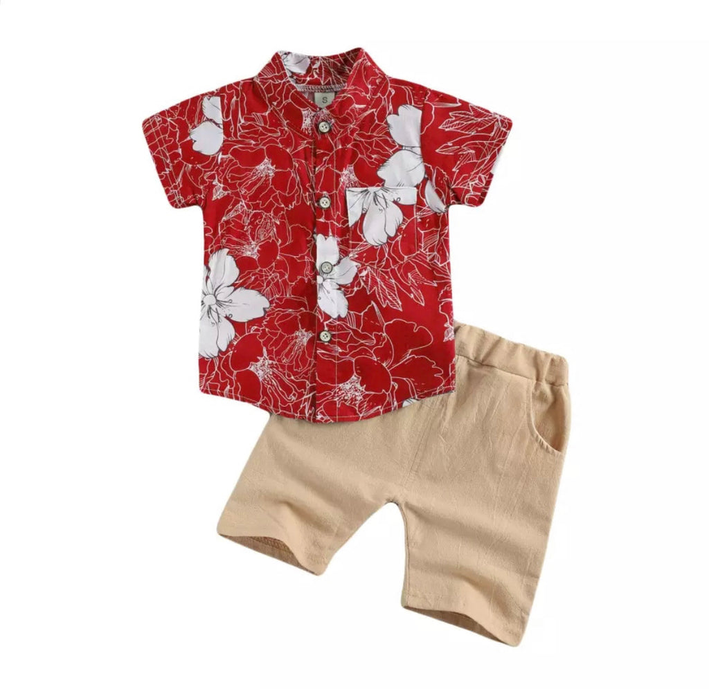 Jacob Relaxed 2 Piece - Red