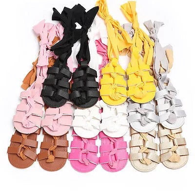 Baby Moccs Gladiator Sandals- Tan – Poppeas A Unique Boutique